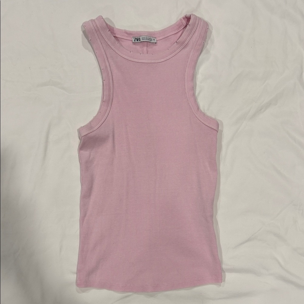 Zara Ribbed Full Length Tank Top